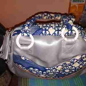 ANKARA LEATHER BLUE-GRAY BAG PATTERN PDF DOWNLOAD