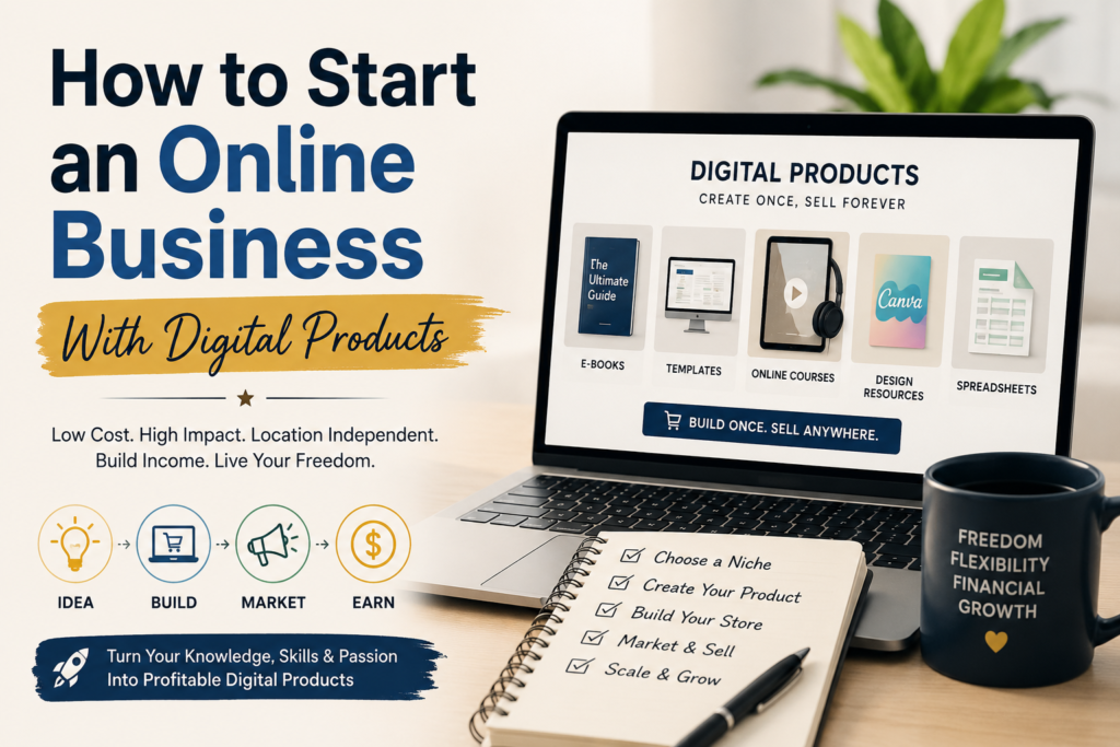 HOW TO START AN ONLINE BUSINESS WITH DIGITAL PRODUCTS