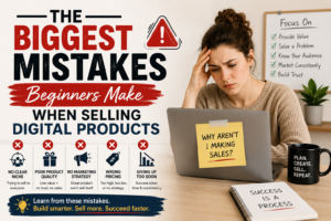 Read more about the article The Biggest Mistakes Beginners Make When Selling Digital Products .