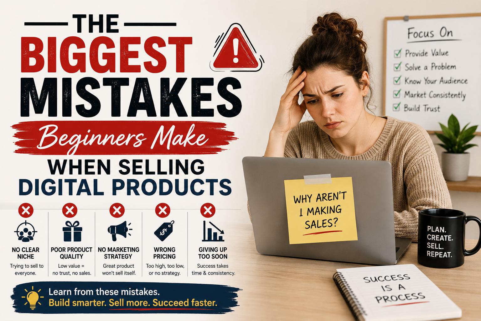 You are currently viewing The Biggest Mistakes Beginners Make When Selling Digital Products .