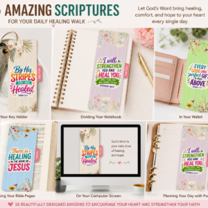 25  Bible Divider healing  Scriptures for your daily healing walk