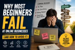 Read more about the article Why Most Beginners Fail at Online Businesses and How to Avoid It