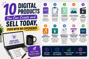 Read more about the article 10 Digital Products You Can Create and Sell Today, Even With No Experience