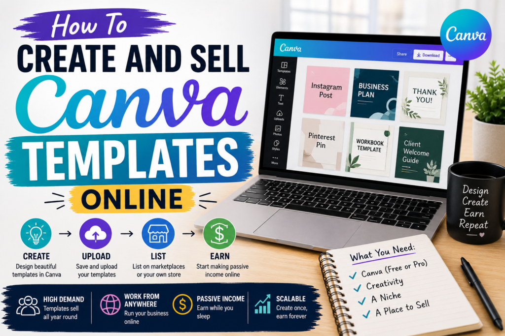 How to create and sell canva templates online