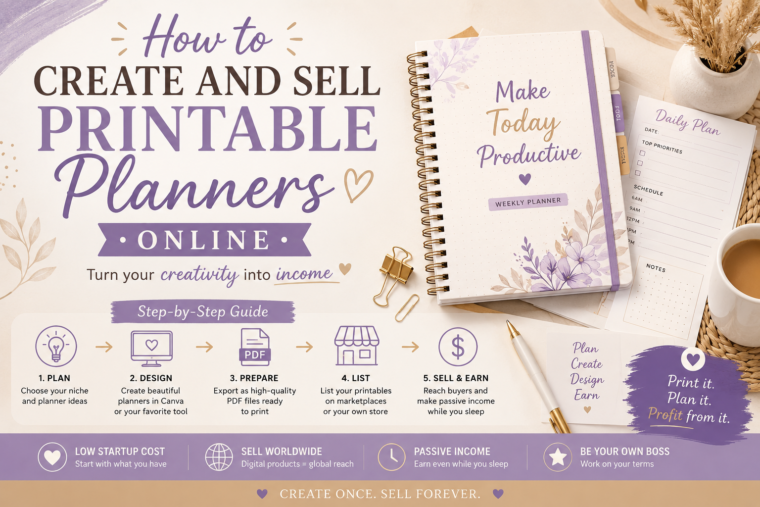 You are currently viewing How to Create and Sell Printable Planners Online